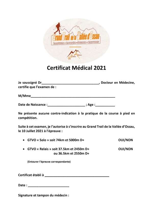 Certificat Medical A Imprimer